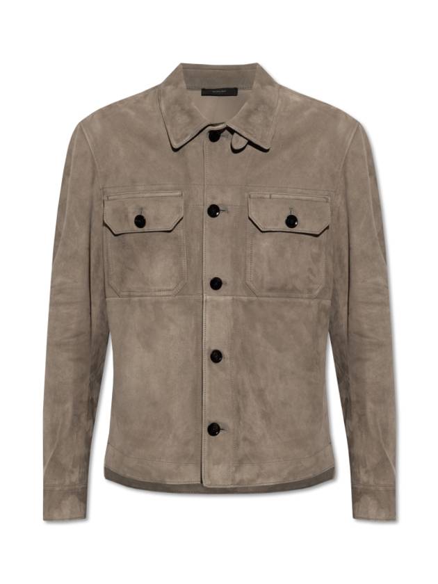 Micro Light Suede Jacket Grey - TOM FORD - BALAAN 2