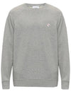 Monochrome Fox Head Patch Classic Cotton Sweatshirt Grey Melange - MAISON KITSUNE - BALAAN 3