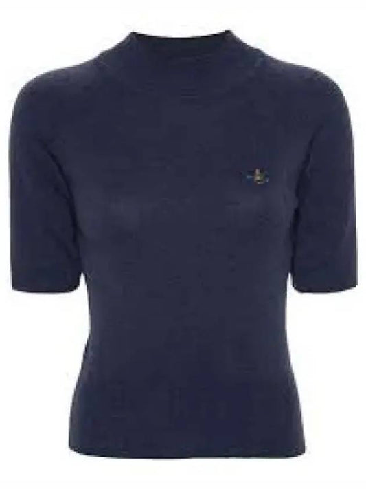 Bea Wool Silk Turtleneck Knit Navy 18030022Y000QK411 - VIVIENNE WESTWOOD - BALAAN 2