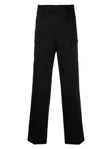 Cotton Straight Pants Black - AMI - BALAAN 1