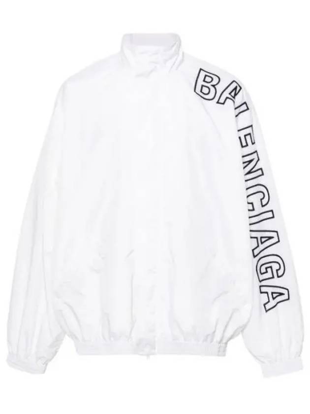 Embroidered Logo Track Jacket White - BALENCIAGA - BALAAN 2