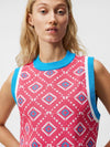 SS23 Golf Frezza Knit Vest Blue Diamond Logo - J.LINDEBERG - BALAAN 3