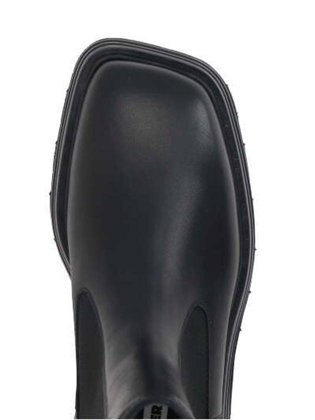 Square Toe Leather Chelsea Boots Black - JIL SANDER - BALAAN 4