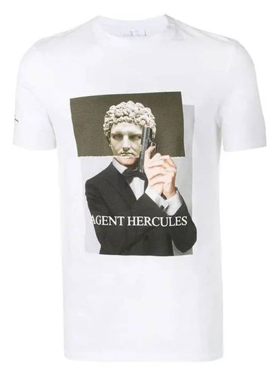 Agent Hercules Print Short Sleeve T-Shirt White - NEIL BARRETT - BALAAN 2