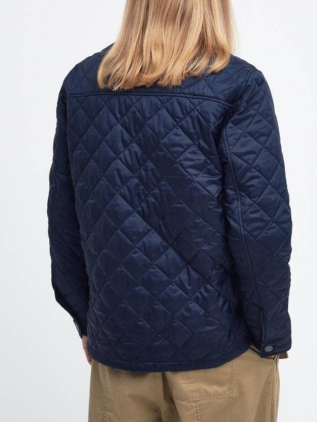 Kenning Quilting  Logo Patch Jacket Navy - BARBOUR - BALAAN 4