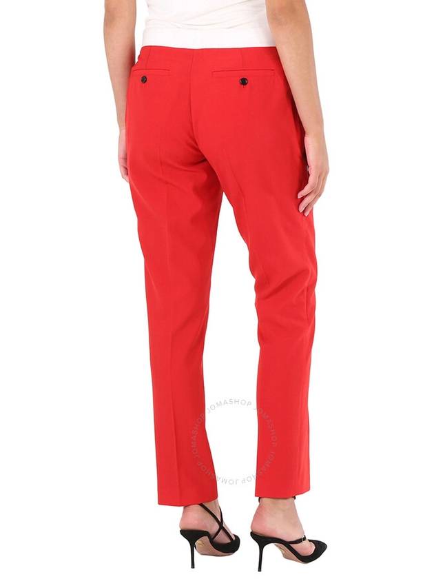 Burberry Ladies Bright Red Hanover Two-tone Wool Tailored Trousers, Brand Size 4 (US Size 2) - BURBERRY - BALAAN 3