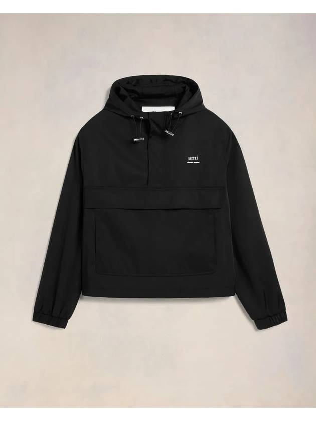 Alexandre Mattiussi Hooded Windbreaker Black - AMI - BALAAN 2