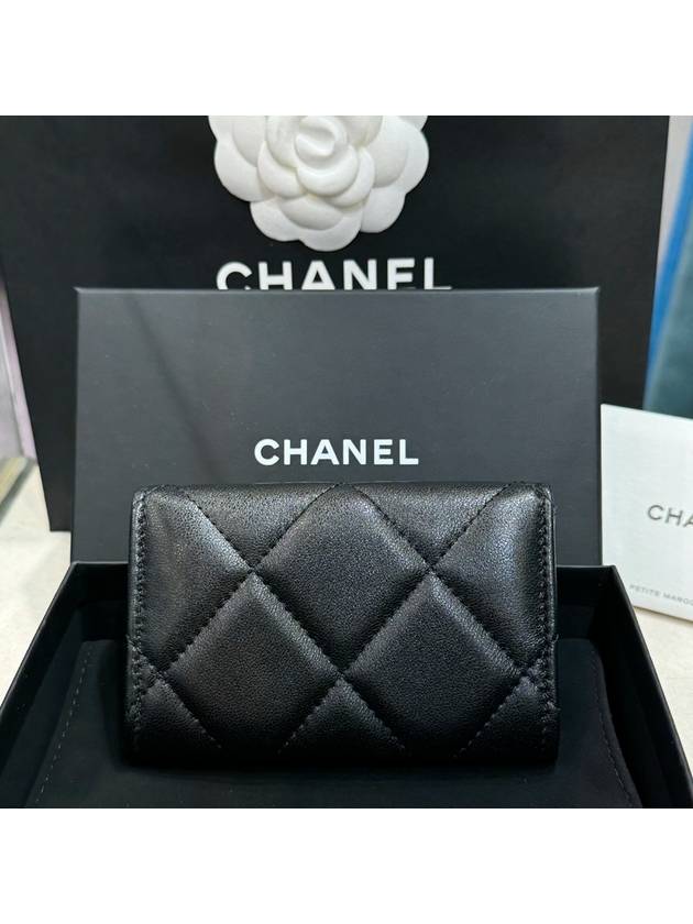 Wallet New Logo CC Lambskin Nineteen 19 Black - CHANEL - BALAAN 4