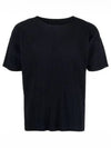 Crew Neck Classic Short Sleeve T-Shirt Black - ISSEY MIYAKE - BALAAN 2