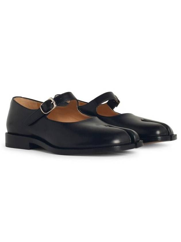 Women's Tabi Calfskin Mary Jane Flat Shoes Black - MAISON MARGIELA - BALAAN 3