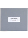 RWB Stripe Pebble Leather Tri-fold Half Wallet Black - THOM BROWNE - BALAAN 10