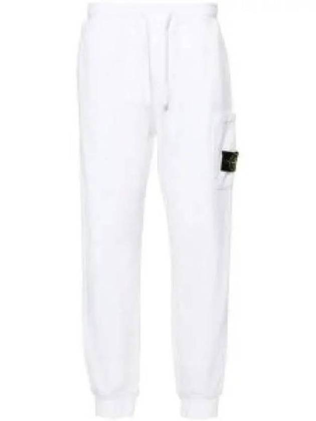 Signature Wappen Patch Cotton Baggy Pants White - STONE ISLAND - BALAAN 1