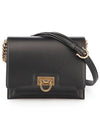 Trifolio Chain Shoulder Bag Black - SALVATORE FERRAGAMO - BALAAN 1