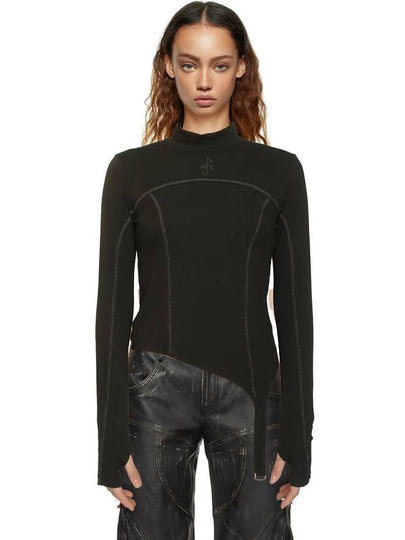 Women's Unbalanced Cut Top Black - 2113 STUDIO - BALAAN 2