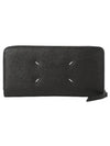 Stitch Logo Leather Long Wallet Black - MAISON MARGIELA - BALAAN 2