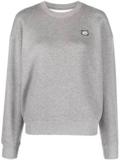 Women's Bold Fox Head Patch Comfort Sweatshirt Medium Grey Melange - MAISON KITSUNE - BALAAN 2