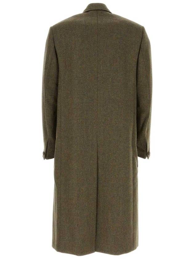 Oversized Wool Double Coat Khaki - GIVENCHY - BALAAN 3