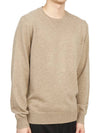 Men's Crew Neck Cashmere Knit Top Beige - DRUMOHR - BALAAN 4