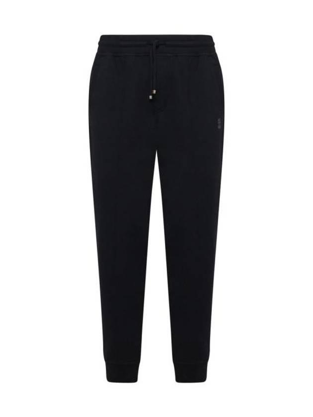 Double Fleece Track Pants Black - BRUNELLO CUCINELLI - BALAAN 1