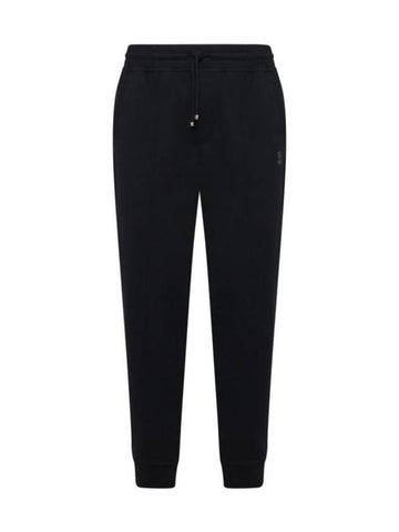 Double Fleece Track Pants Black - BRUNELLO CUCINELLI - BALAAN 1