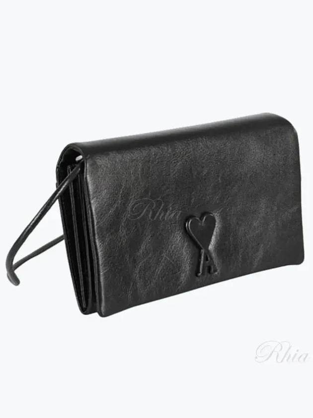 Do You Want Strap Long Wallet Black - AMI - BALAAN 2