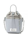 5AC Number Logo Texture Leather Bucket Bag Pale Blue - MAISON MARGIELA - BALAAN 2