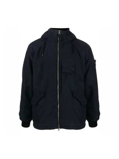 David Canvas Hooded Jacket Navy - STONE ISLAND - BALAAN 1