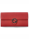 GG Interlocking Long Wallet Red - GUCCI - BALAAN.