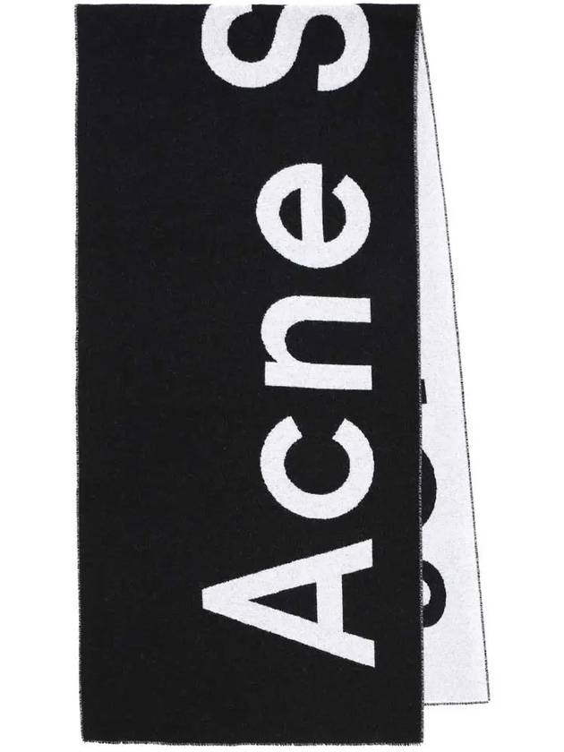 Big Logo Scarf White Black - ACNE STUDIOS - BALAAN 2