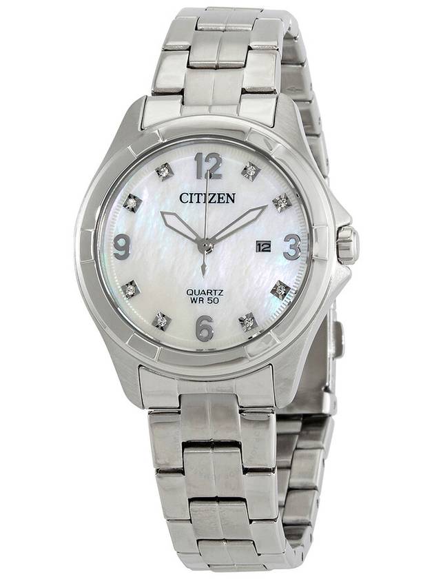 Citizen Quartz Crystal Mother of Pearl Dial Ladies Watch EU6080-58D - CITIZEN - BALAAN 1