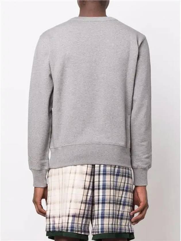 Logo Patch Regular Fit Crew Neck Sweatshirt Light Grey - ACNE STUDIOS - BALAAN 4