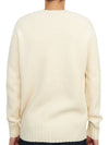 Crew Neck Lambswool Knit Top Ivory - DRUMOHR - BALAAN 5