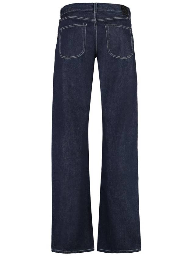 denim straight pants OMYA180F23DEN001 4761 DENIM - OFF WHITE - BALAAN 3