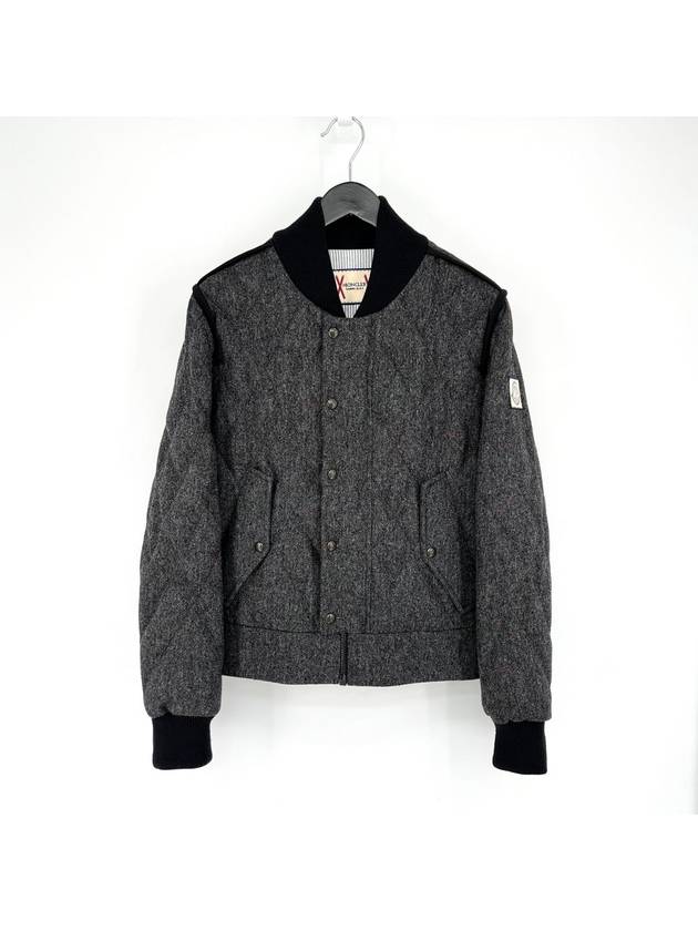 Gamma blue wool bomber padded jumper size 2 - MONCLER - BALAAN 3