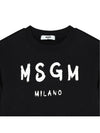 Kids Women Logo Sweatshirt Black F4MSJUSW291 110 - MSGM - BALAAN 4