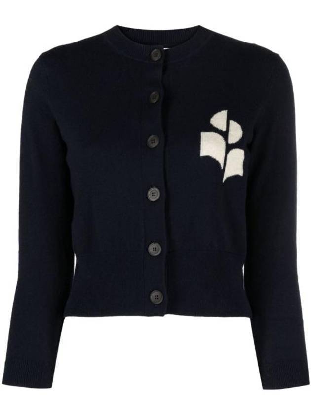 Newton Cotton Cardigan Midnight - ISABEL MARANT ETOILE - BALAAN 1