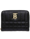 Lola Zipper Quilted Leather Half Wallet Black - BURBERRY - BALAAN 2