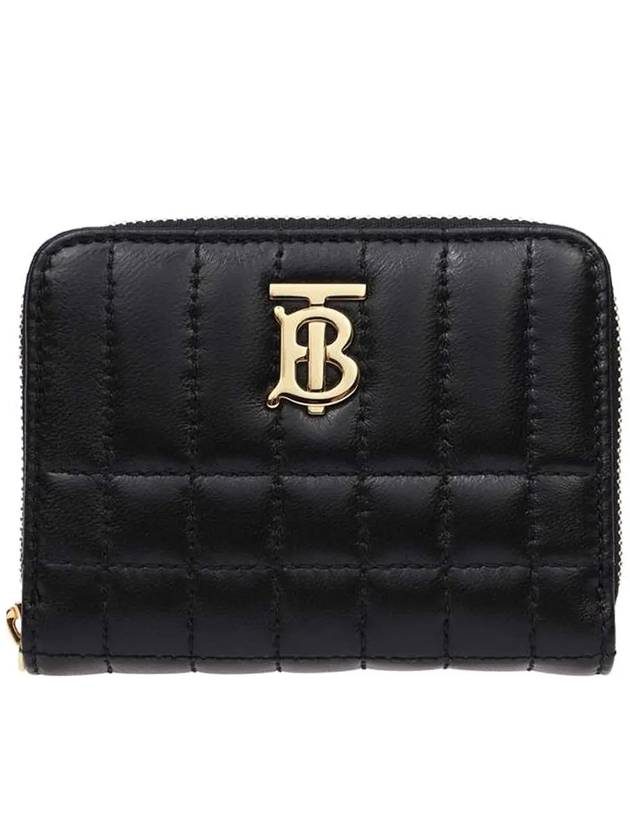 Lola Zipper Quilted Leather Half Wallet Black - BURBERRY - BALAAN 2