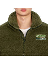 Grenoble Fleece Texture Padding Jacket Green - MONCLER - BALAAN 9