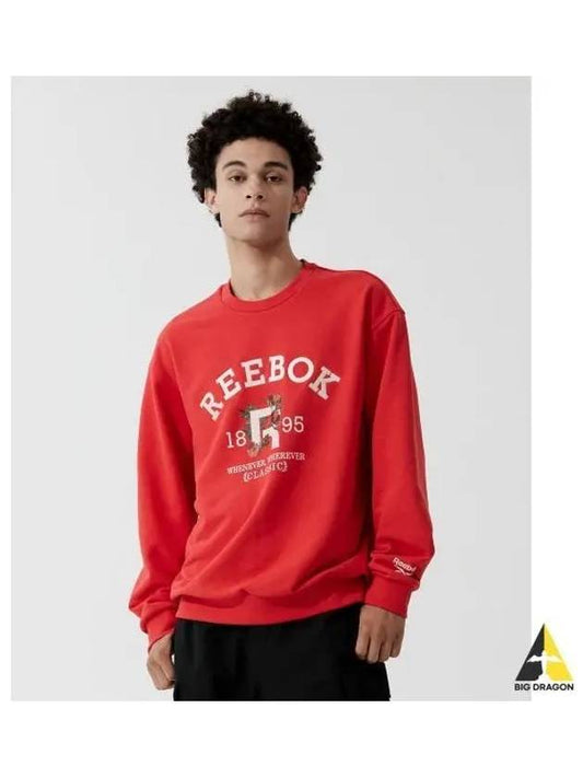 1895 Flower Sweatshirt Red - REEBOK - BALAAN 1