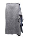 Skirt Grey Wool Skirt - FENDI - BALAAN 2