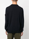 Regular Fit Crew Neck Wool Knit Top Navy - STONE ISLAND - BALAAN 6