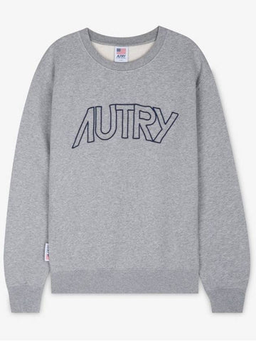 Women s logo embroidered melange sweatshirt SWIW 408M - AUTRY - BALAAN 1