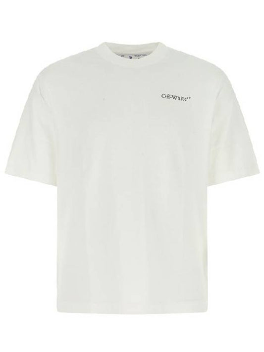 Caravaggio logo embroidered short sleeve tshirt - OFF WHITE - BALAAN 2