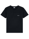 Logo Print Cotton Jersey Loose Short Sleeve T-Shirt Black - CELINE - BALAAN 1