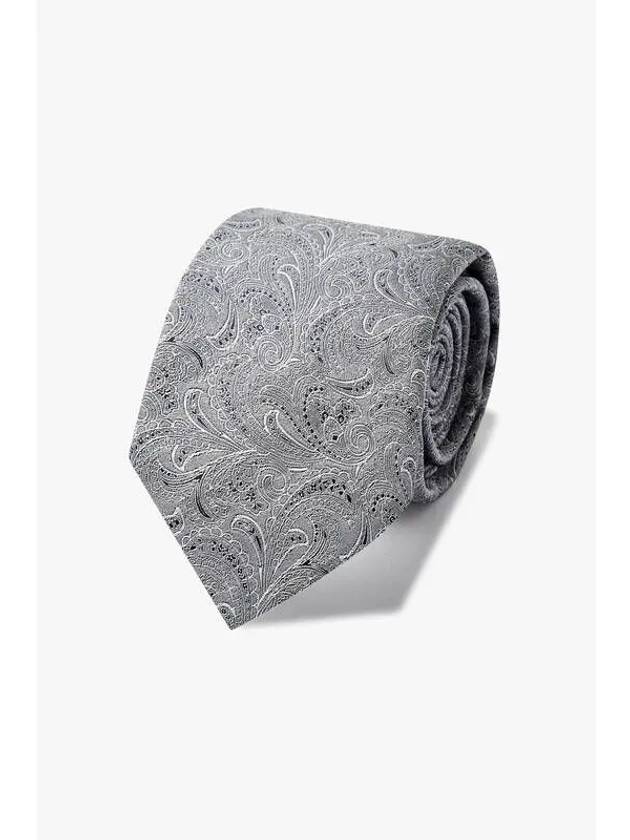 10 ePoint Men s Paisley Pattern Silk Tie Gray - BRUNELLO CUCINELLI - BALAAN 1