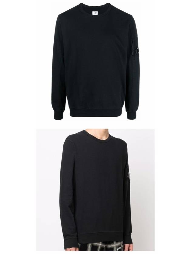 Men's Light Fleece Lens Wappen Sweatshirt Black - CP COMPANY - BALAAN 5