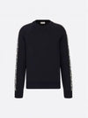 Oblique Inserts Cotton Jersey Sweatshirt Deep Blue - DIOR - BALAAN 2