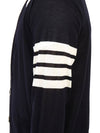 Men's Sustainable Classic Diagonal Wool Cardigan Navy - THOM BROWNE - BALAAN 11