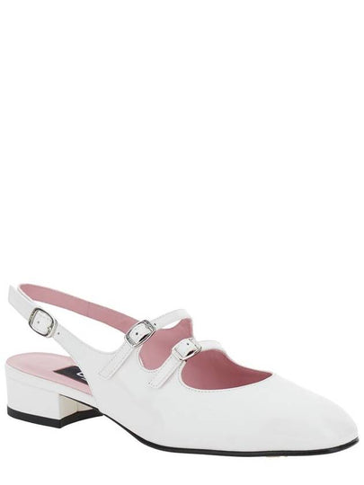 'Peche' White Mary Jane Pumps In Patent Leather Woman - CAREL - BALAAN 2